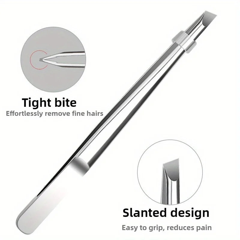 Ouriner Precision Stainless Steel Eyebrow Tweezers Hypoallergenic Eyebrow Tweezers PLUSH