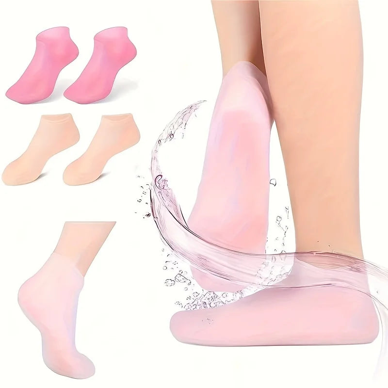 Silicone Moisturizing Foot Socks – Massage & Dry Heel Care Moisturizing Foot Socks PLUSH