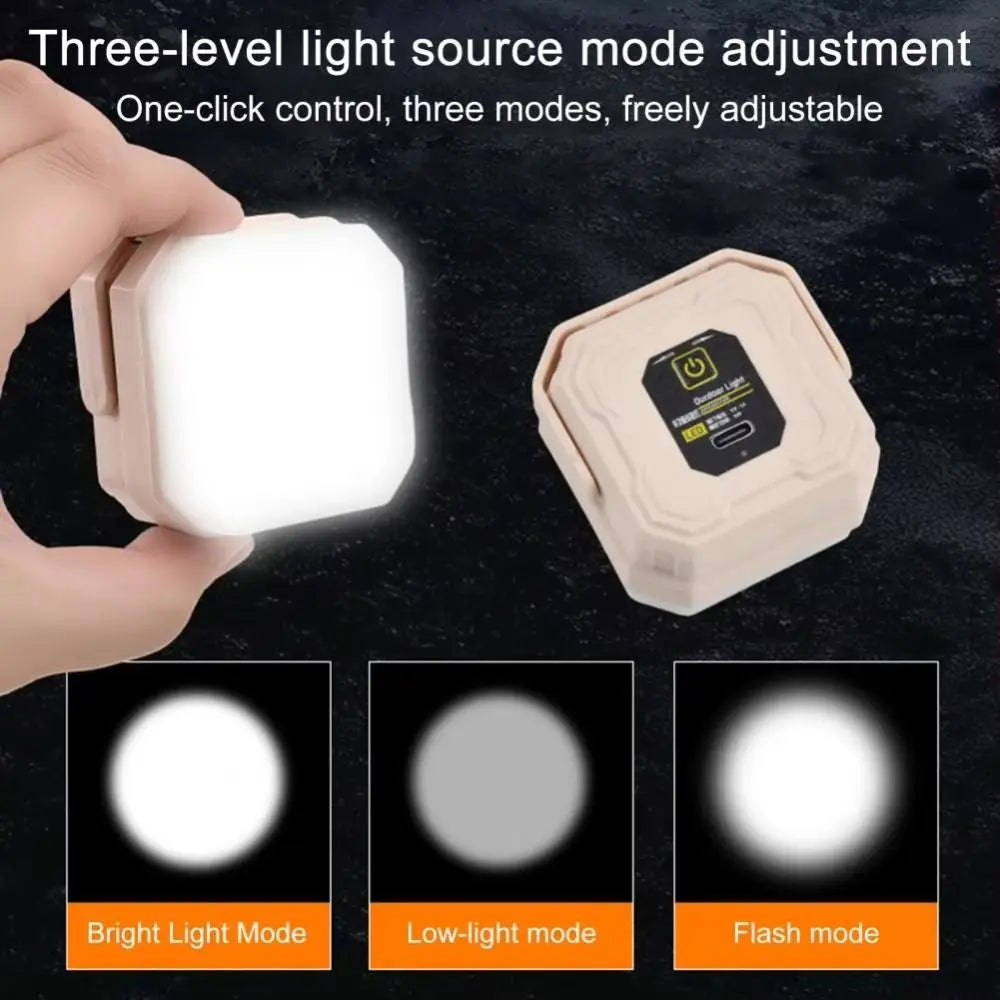 USB Rechargeable Camping Tent Light with Hook – Dimmable LED Camping Lantern PLUSH