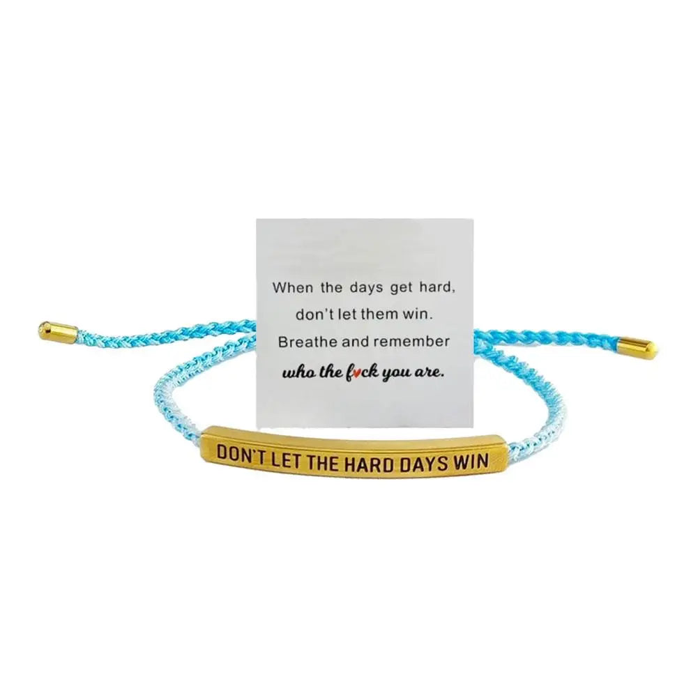 Engraved Titanium Steel Adjustable Hand-Woven Bracelet Woven Engraved Bracelet PLUSH D