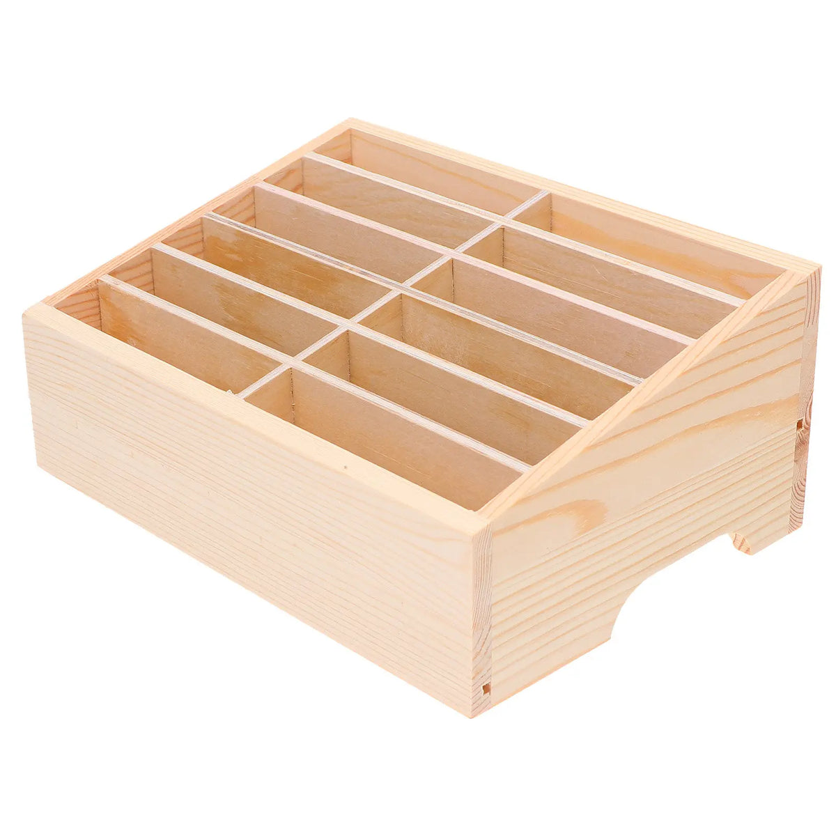 Wooden Grid Desk Organizer – Multi-Compartment Storage Box Desk Organizer Box PLUSH