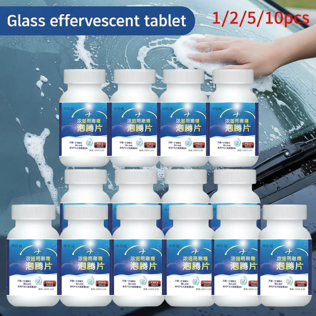 300pc Glass Cleaning Effervescent Tablets | Windshield Wiper Windshield Cleaning Tablets PLUSH