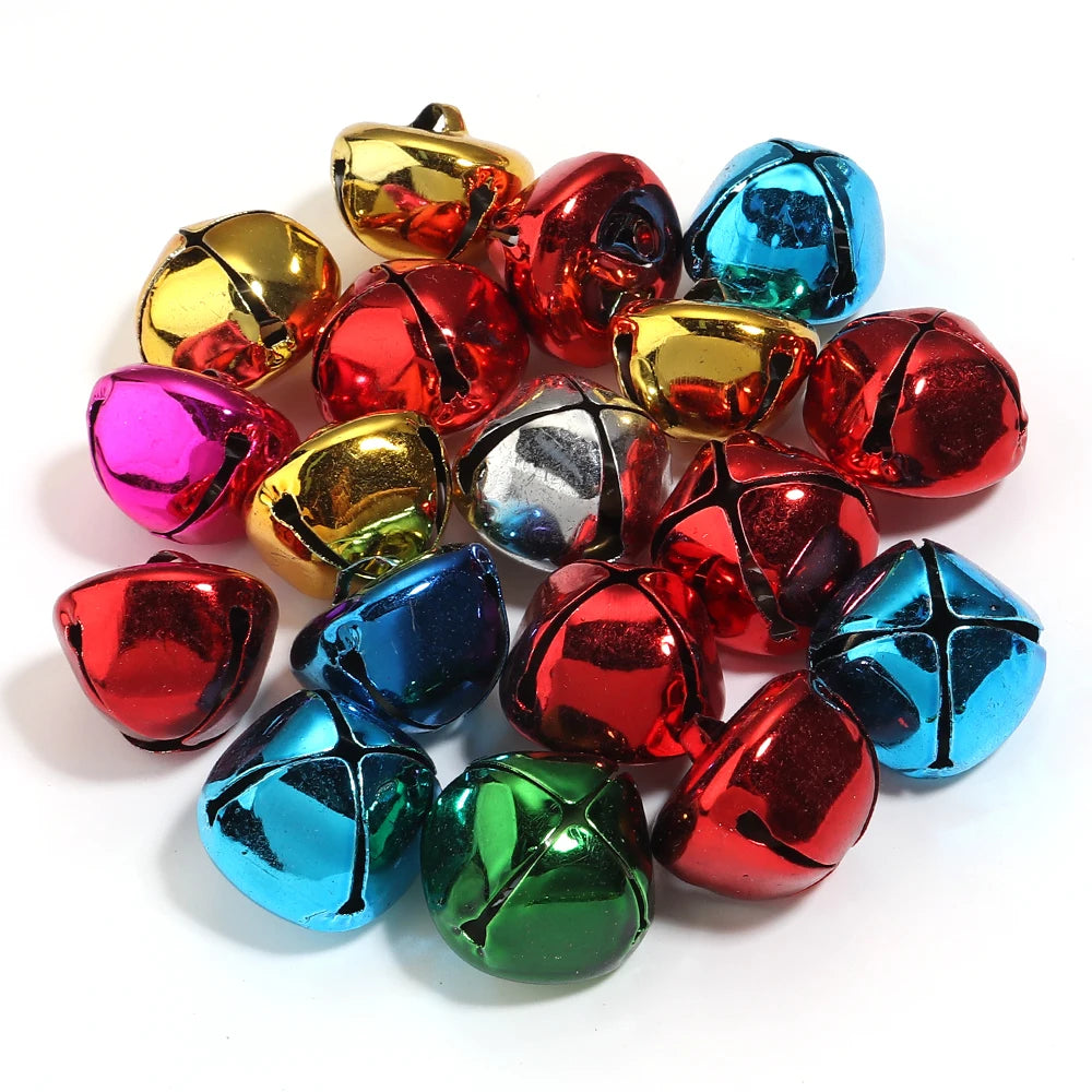 20-30pcs Mixed Color Metal Jingle Bells – Christmas & DIY Jewelry DIY Craft Bells PLUSH Mixed 30mm 20pcs