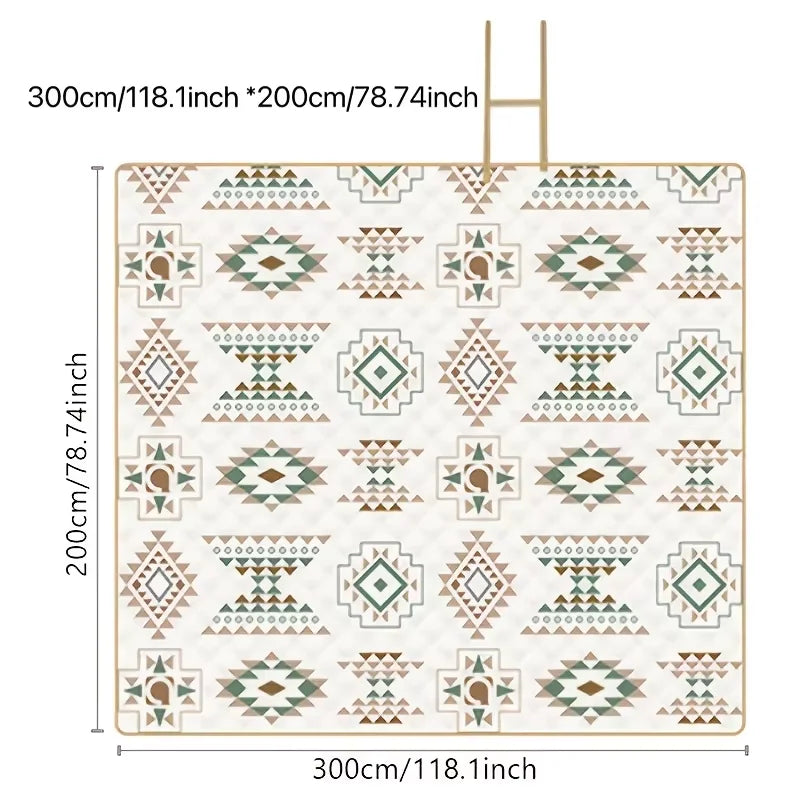 Waterproof Foldable Checkered Picnic Blanket – Beach & Camping Outdoor Picnic Blanket PLUSH 200X300cm
