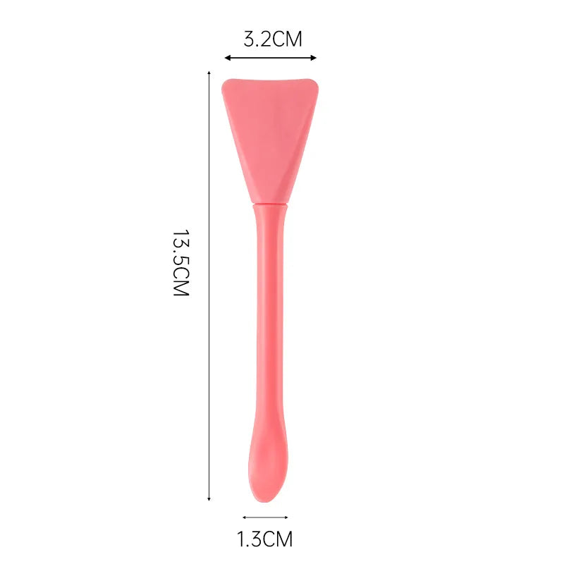 Double Head Silicone Facial Mask Brush with Scoop | Beauty Tool Facial Mask Brush PLUSH