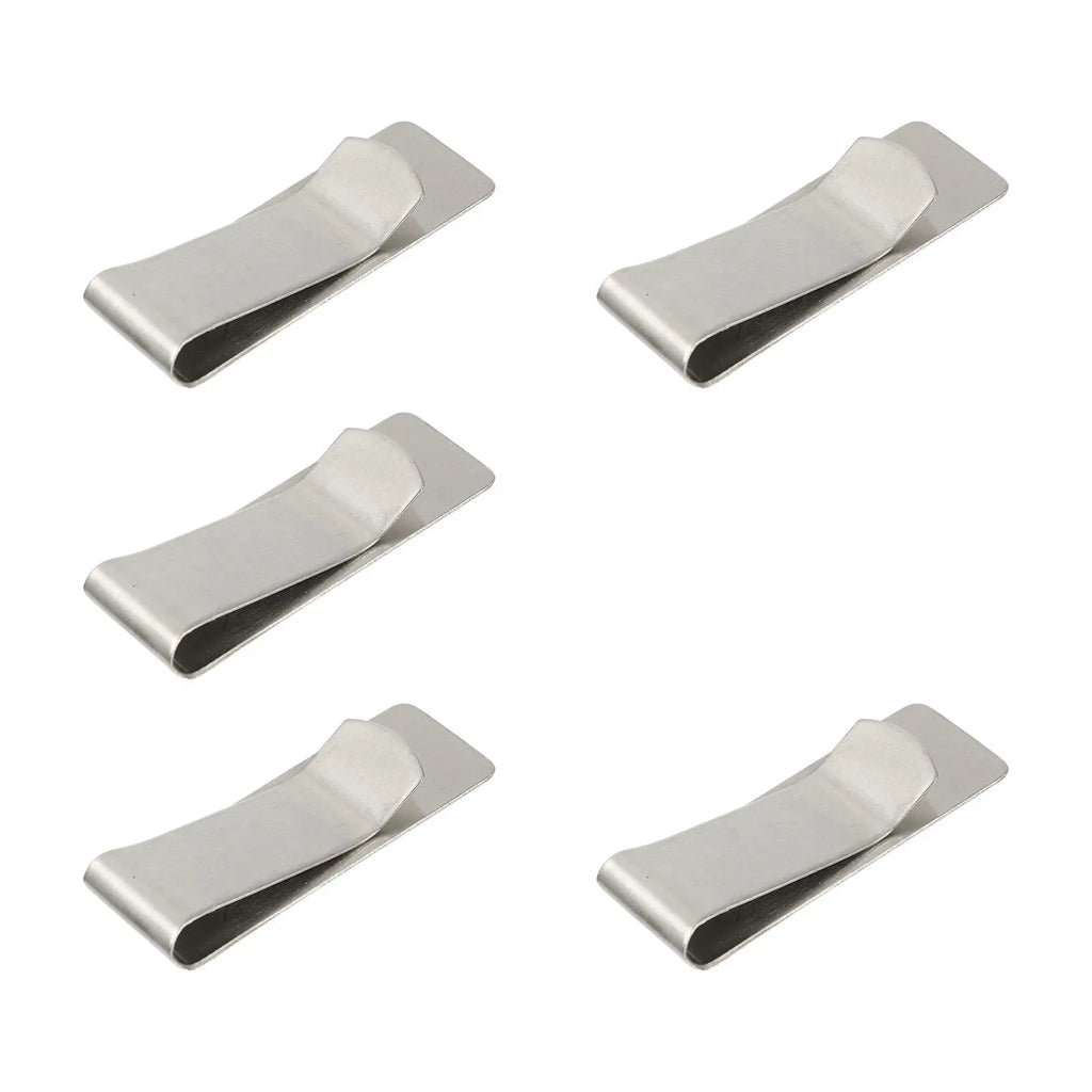 5-Pack Stainless Steel Multi-Function Metal Cash & File Clips Metal Organizer Clips PLUSH