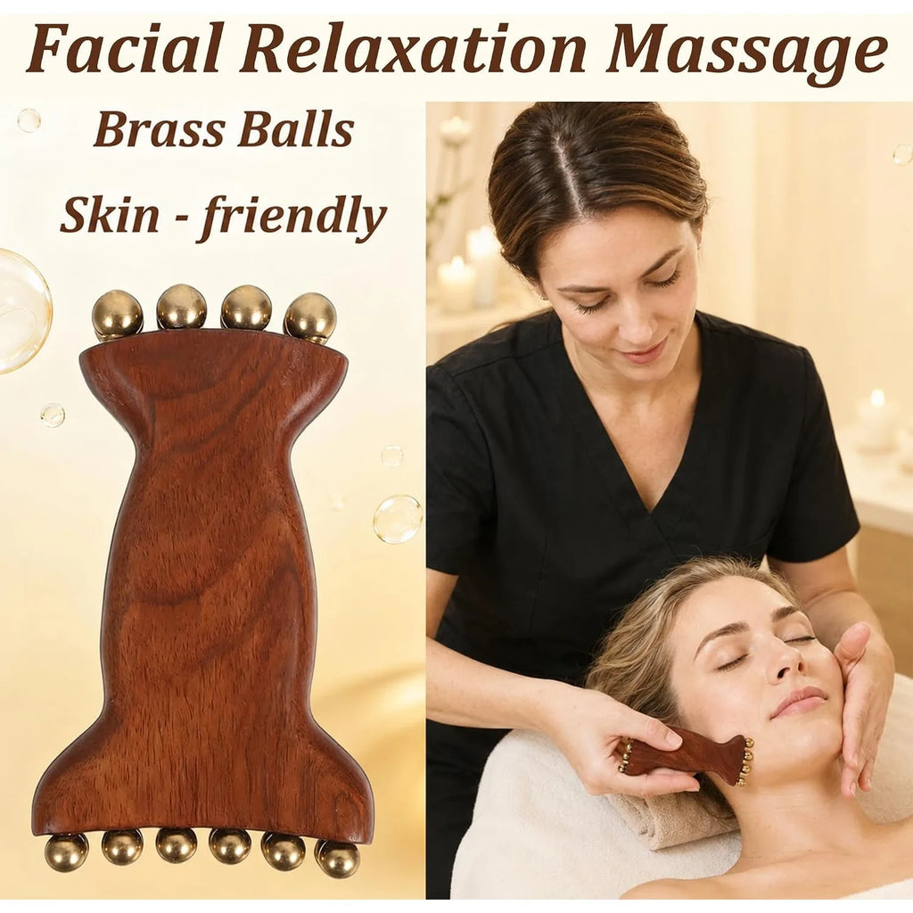 2-Piece Face & Foot Acupoint Massage Set – Home Spa Tools Manual Massage Set PLUSH