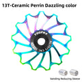 11T/13T AL7075 CNC Bike Rear Derailleur Pulley – Ceramic Bearing Derailleur Pulley PLUSH 13T Dazzling Color