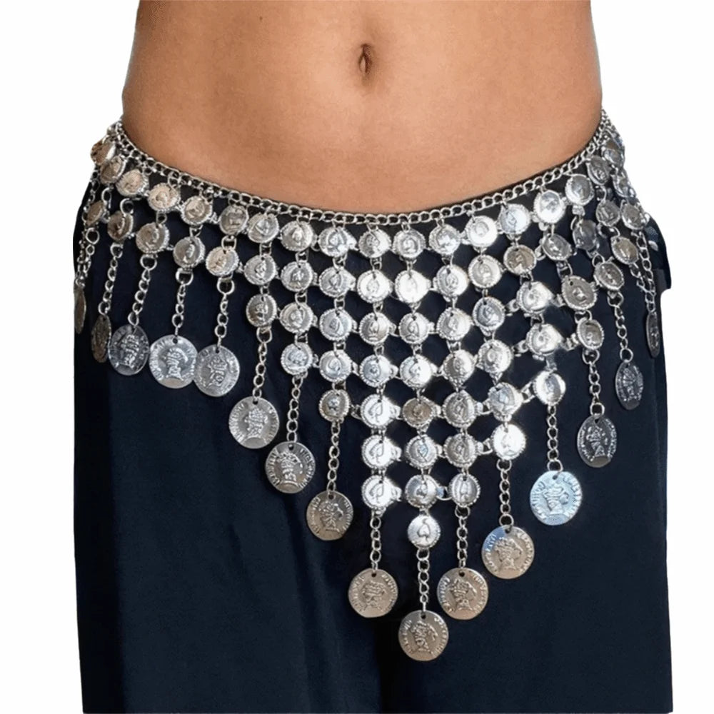 Vintage Belly Dance Tassel Waist Chain – Bohemian Body Jewelry Body Waist Chain PLUSH Style 4