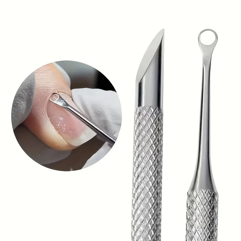 Professional Nail Cuticle Trimmer & File Set – 2pcs Stainless Nail Grooming Set PLUSH