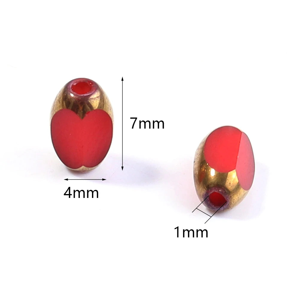 Faceted Oval Rice Crystal Glass Beads Gold Rim ~45pcs DIY Crystal Glass Beads PLUSH