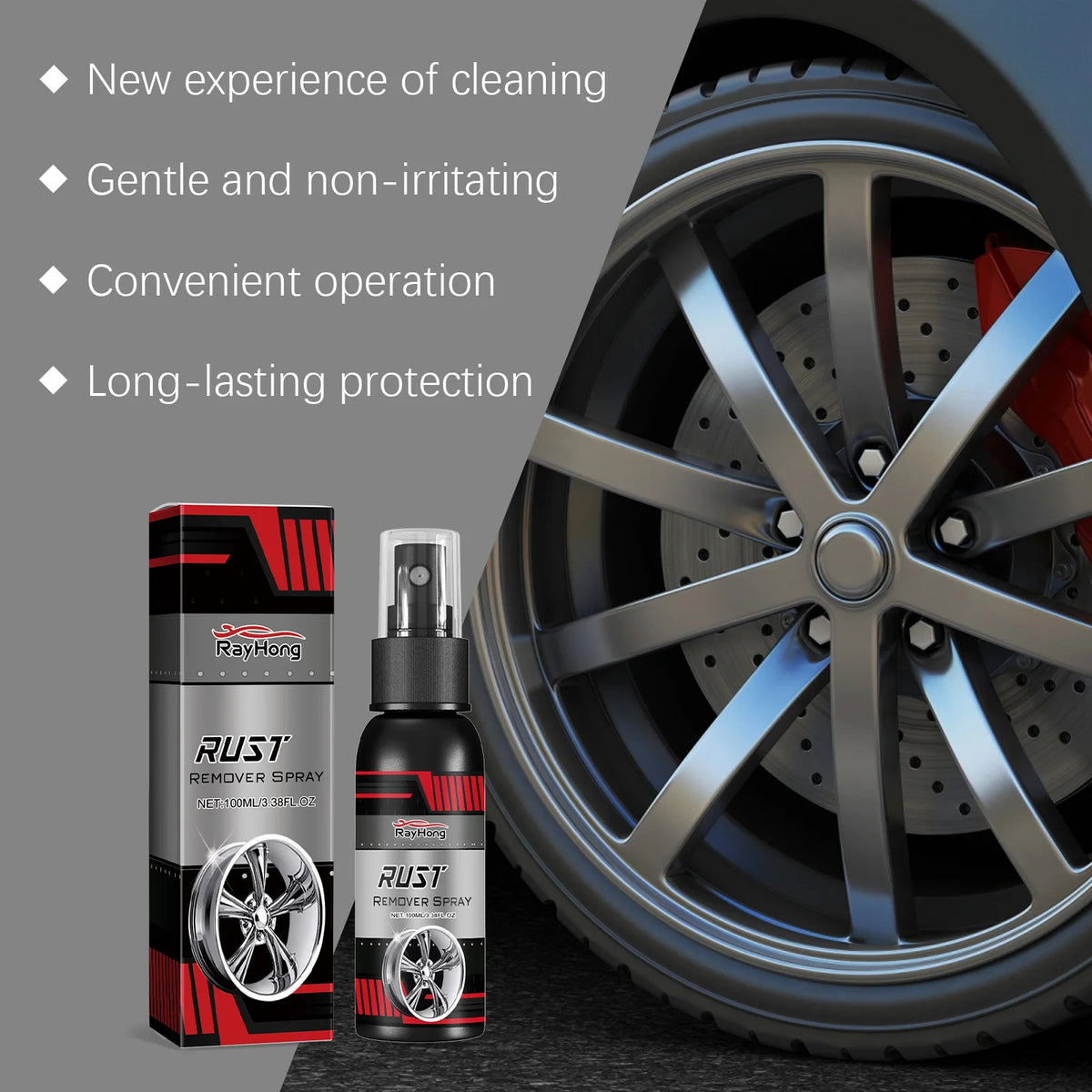 RayHong Rust Remover Spray – Iron Oxidation Eliminator 100ml Rust Remover Spray PLUSH