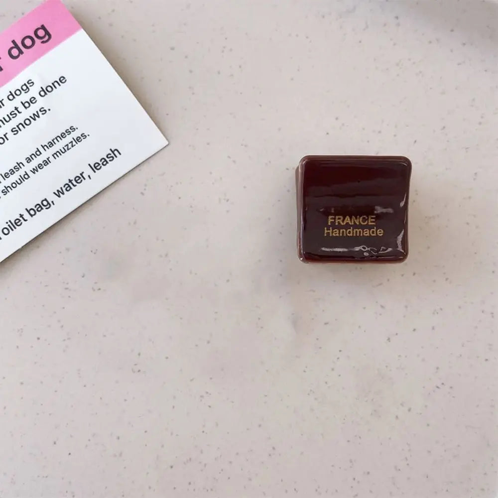 Vintage Y2K Mini Square Acetate Hair Claw Clip | Retro Barrette Hair Claw Clip PLUSH F