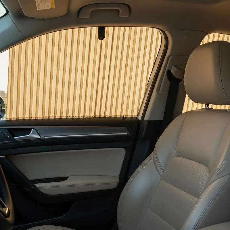 Retractable Car Sunshade Curtains 4pc – Universal UV & Heat Block Car Sunshade Curtain PLUSH