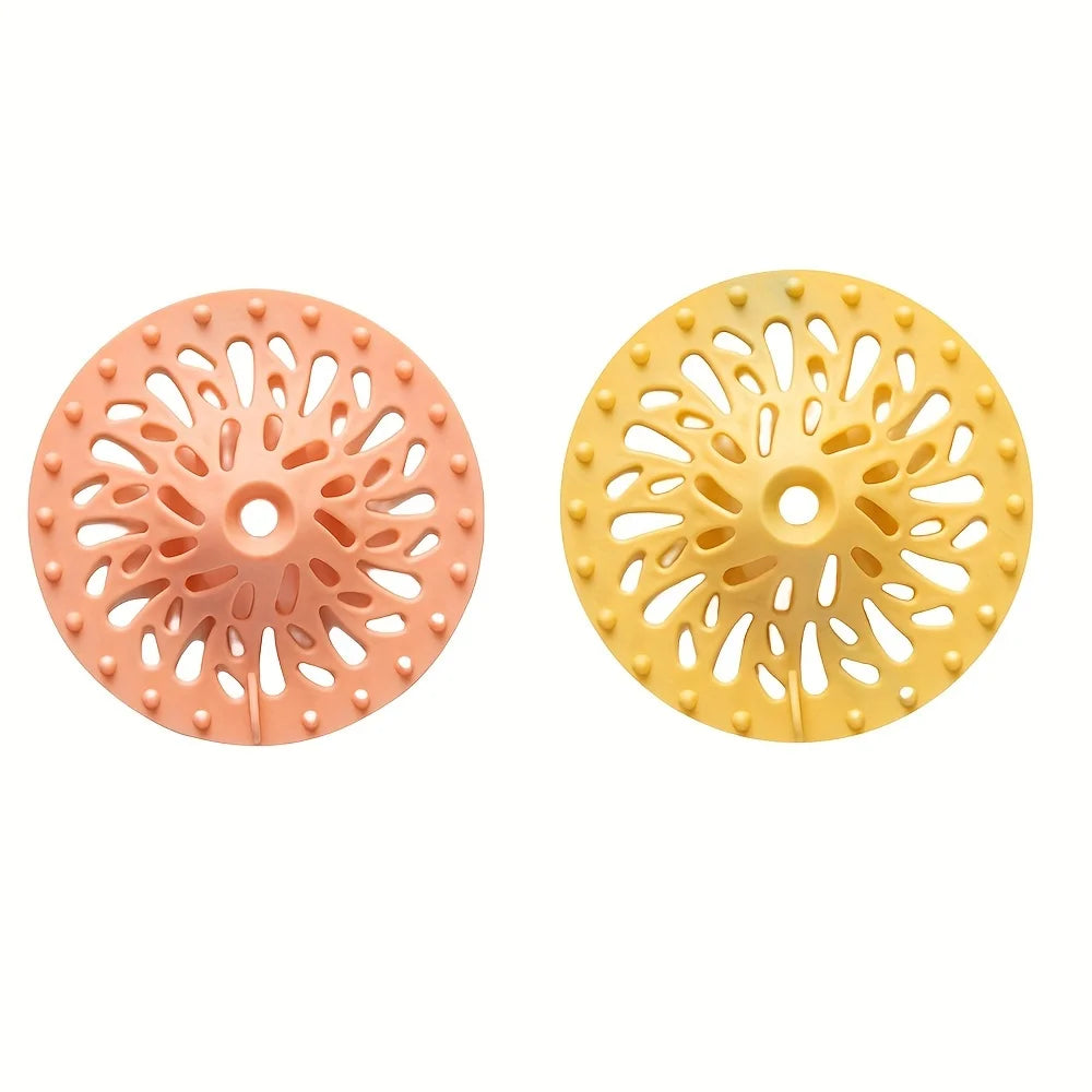 Shower Drain Hair Filter & Sink Strainer – Bathtub Drain Cover Drain Hair Filter PLUSH 2pcs L
