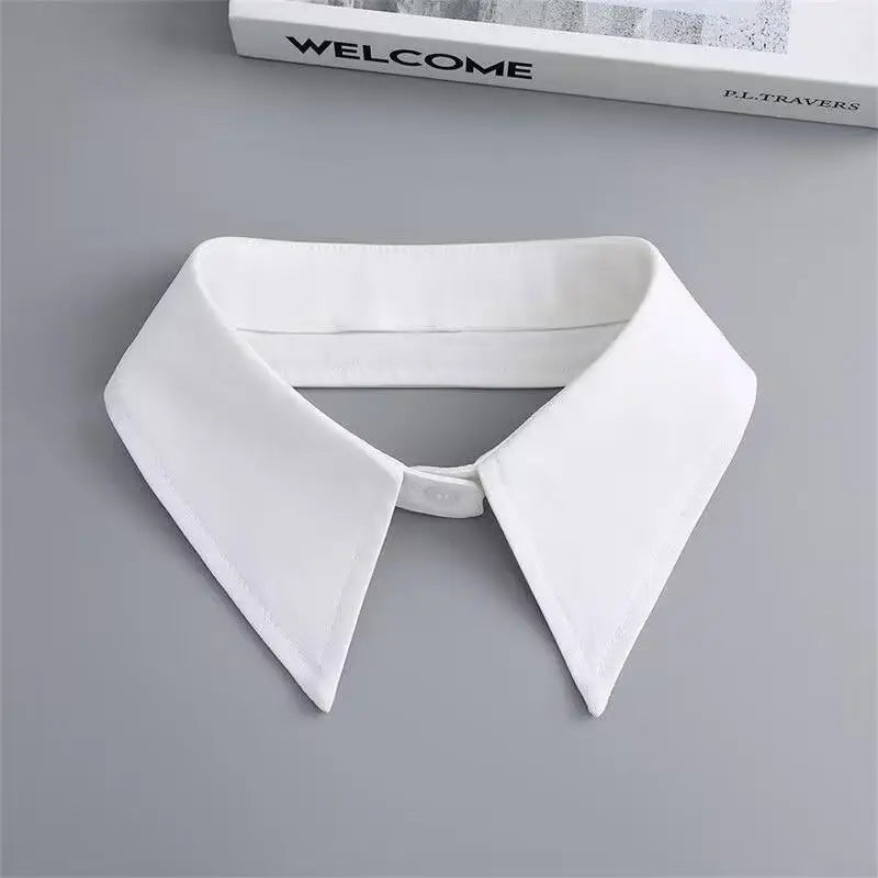 Women's Detachable False Collar – Removable Fake Shirt Collar Detachable False Collar PLUSH White