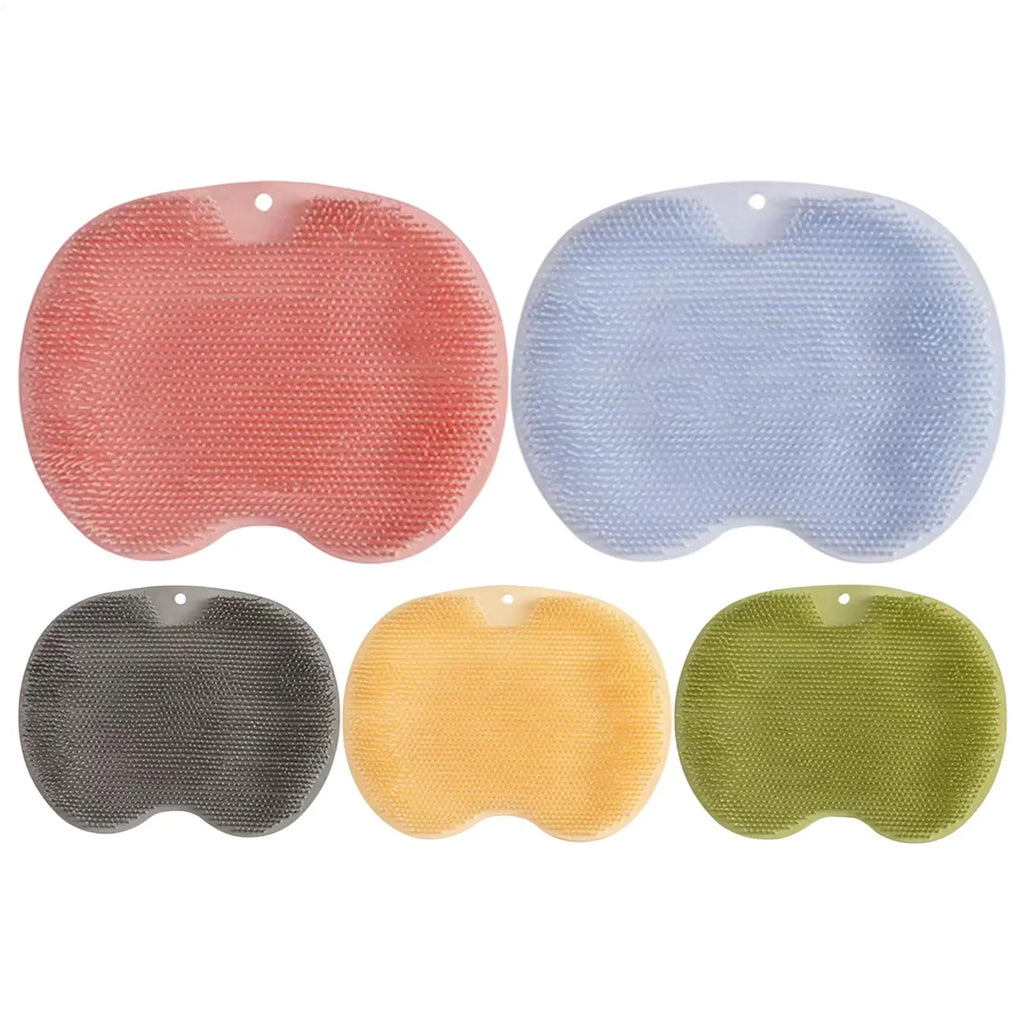 Silicone Foot Scrubber Shower Mat – Wall Mount Body Brush Foot Scrubber Mat PLUSH
