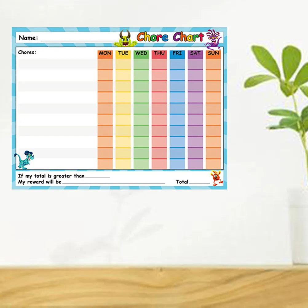 2-Pack Dry Erase Behavior Chart Whiteboard Stickers for Kids Whiteboard Sticker Chart PLUSH