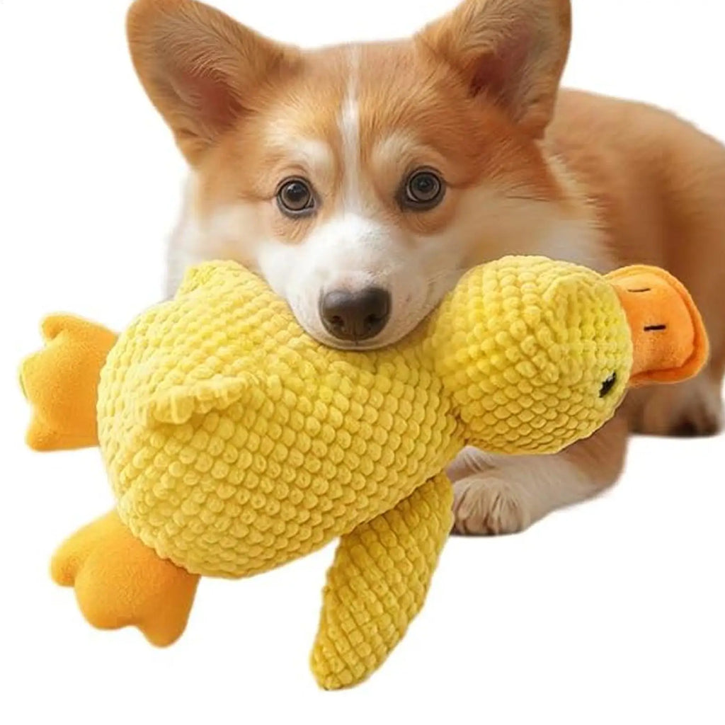 Plush Duck Dog Chew Toy – Squeaky Bite-Resistant Companion Plush Dog Toy PLUSH