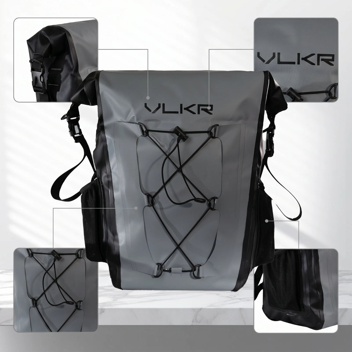 Waterproof Bike Pannier Bag with Side Pockets | Rear Rack Bike Pannier Bag PLUSH