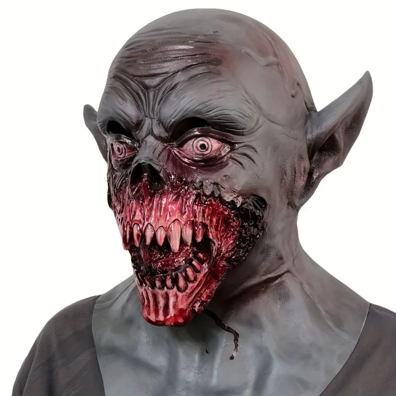 Vampire Zombie Full Head Latex Halloween Mask – Realistic Horror Halloween Costume Mask PLUSH