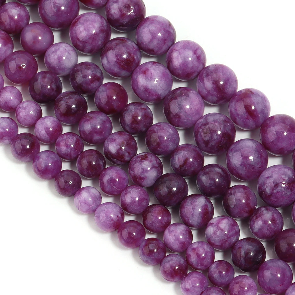 Natural Purple Lepidolite Stone Beads | DIY Jewelry Making Natural Stone Beads PLUSH