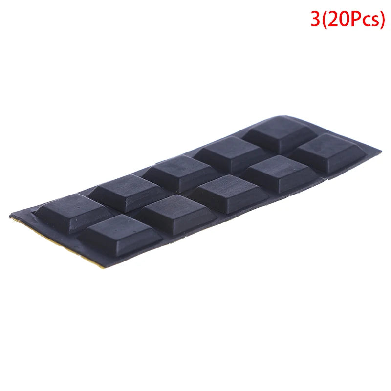 40pcs Square Rubber Bumper Feet Self-Adhesive Furniture Pads Rubber Bumper Pads PLUSH style 2