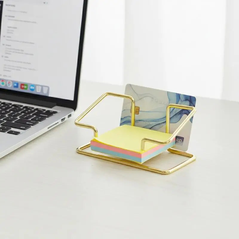 KOQZM Dual-Slot Metal Business Card Display Stand Holder Business Card Holder PLUSH