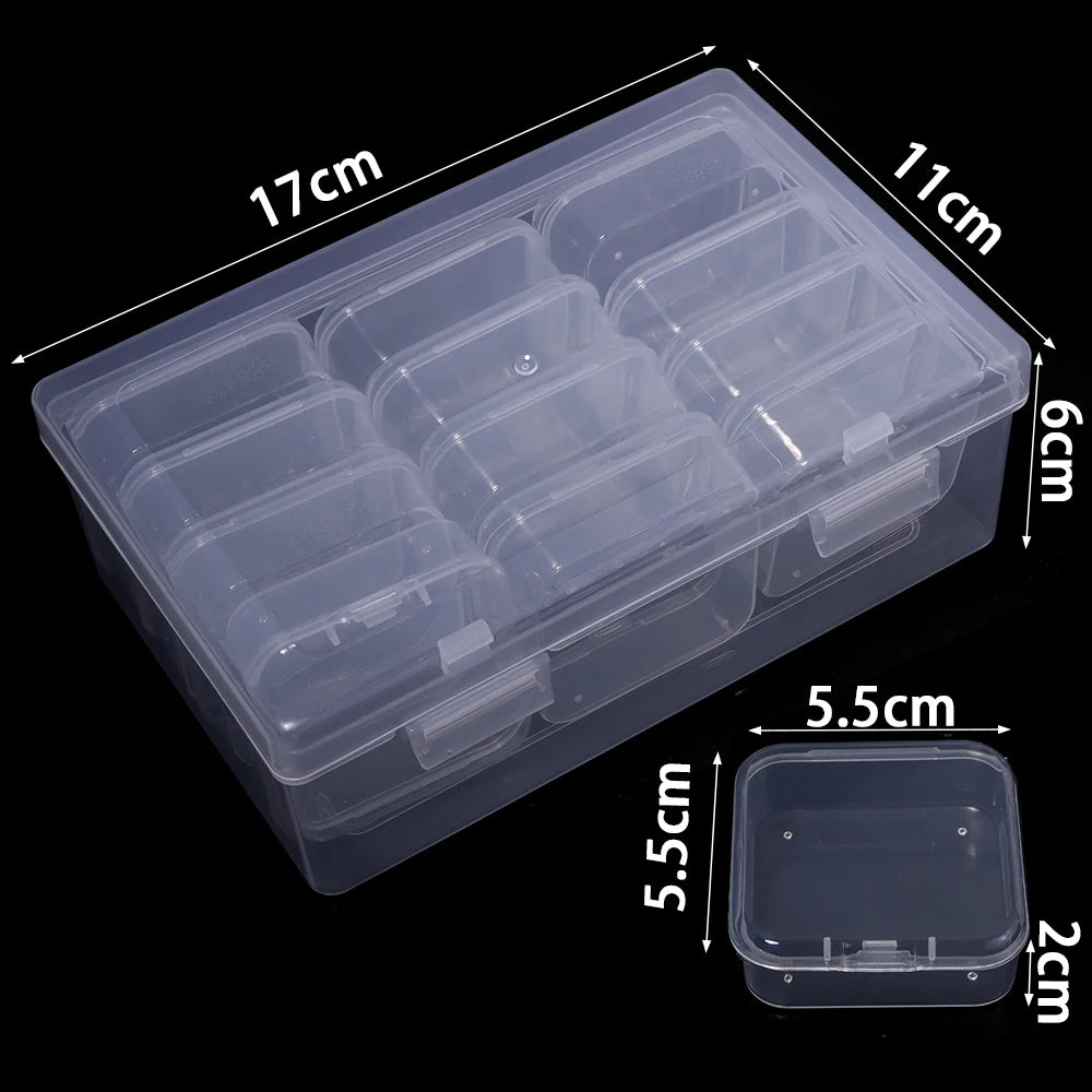 Mini Dustproof Plastic Storage Box – Jewelry & Bead Organizer Plastic Storage Box PLUSH 12mm