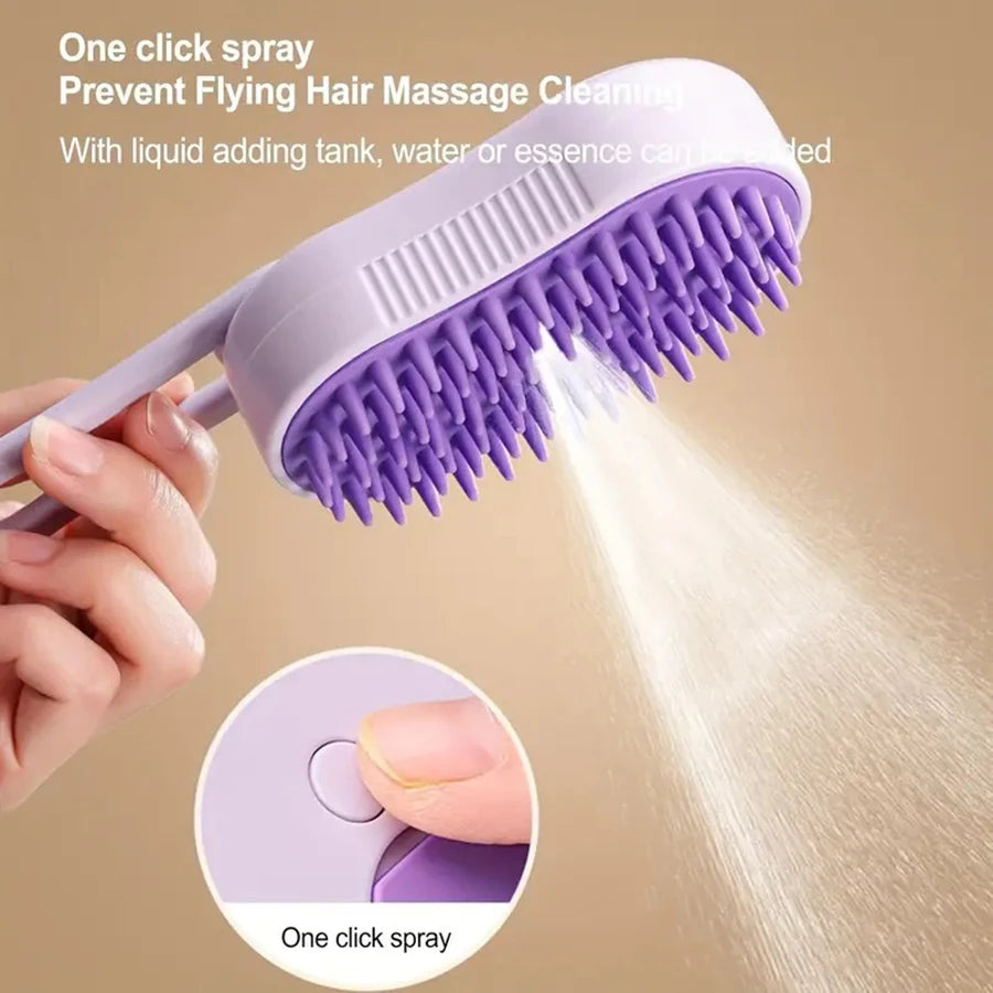Foldable Pet Grooming Brush – Silicone Bristles Cats & Dogs Pet Grooming Brush PLUSH