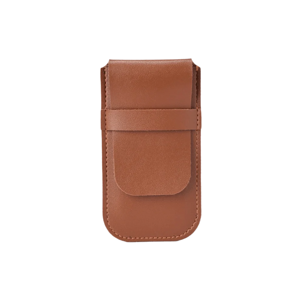 PU Leather Watch Bag Organizer – Anti-Scratch Flip Cover Pouch Watch Storage Pouch PLUSH Coffee