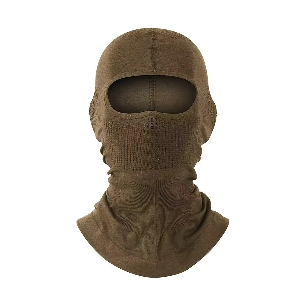 Windproof Full Face Mask Neck Warmer – Winter Cycling Scarf Winter Face Mask PLUSH Sand color