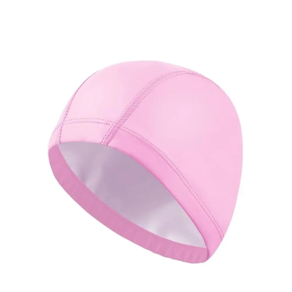 Waterproof Swim Cap for Long Hair – Plus Size Flexible Swim Hat Swim Cap PLUSH pink