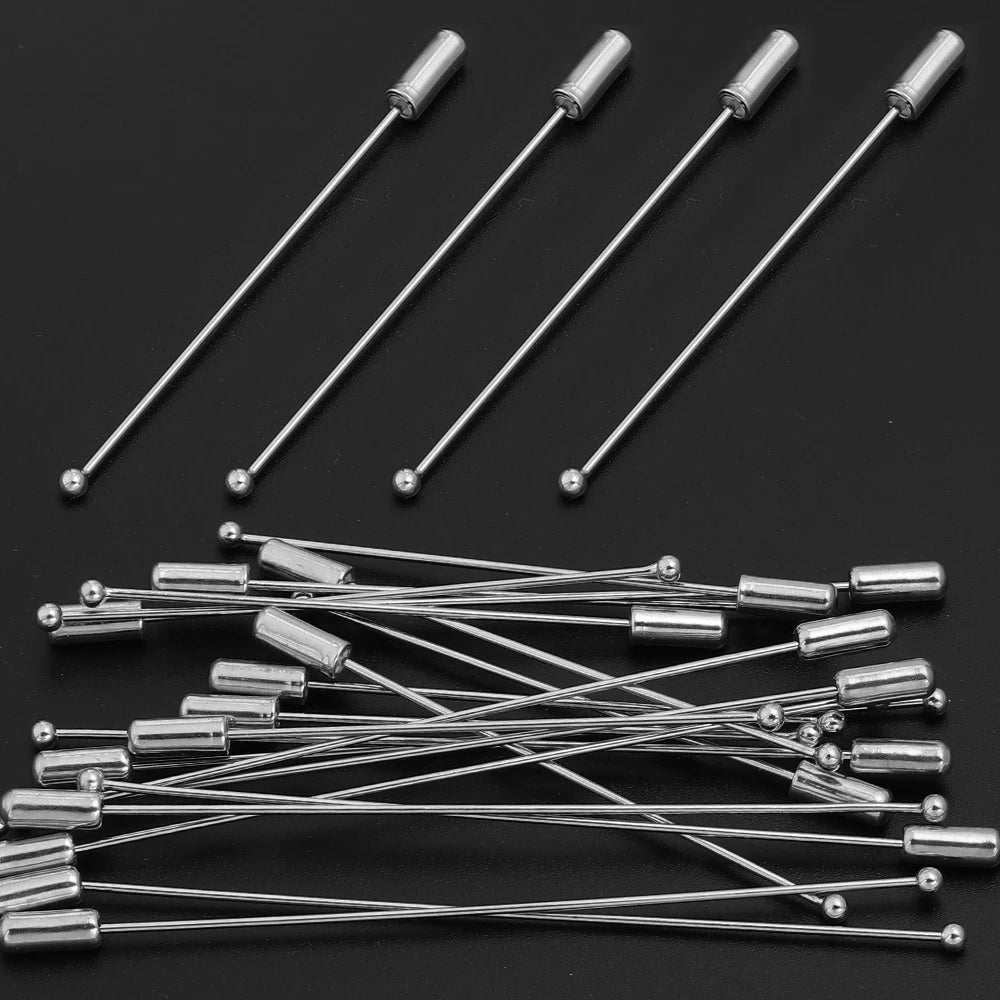 10pcs Rhodium Copper Safety Pins – DIY Brooch Jewelry Findings Jewelry Findings Pins PLUSH