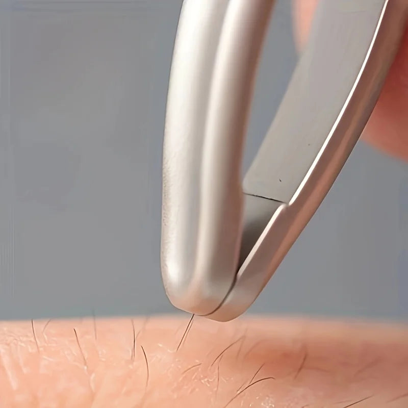 Ouriner Round Tip Tweezers – Eyebrow & Facial Hair Removal Eyebrow Tweezers PLUSH