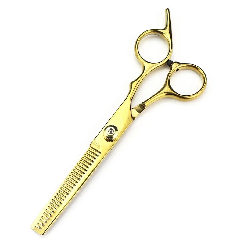 Professional 6" Hairdressing Scissors Set – Cutting & Thinning Hair Cutting Scissors PLUSH 1pcs-B F