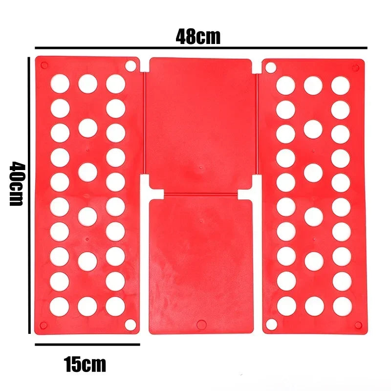 Plastic Shirt Folding Board – T-Shirt Organizer for Home & Travel Shirt Folding Board PLUSH Child Red