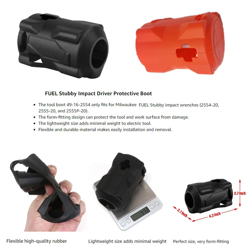Milwaukee M12 Impact Wrench Boot 49-16-2554 | ZWINCKY Impact Wrench Boot PLUSH