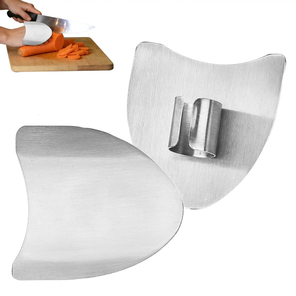 Stainless Steel Finger Guards for Cutting | 2 or 4 Pack Kitchen Finger Guard PLUSH