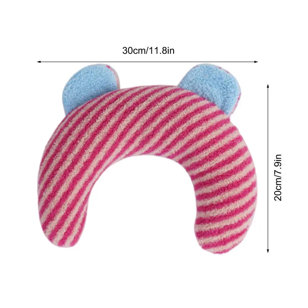 U-Shaped Pet Calming Pillow – Soft Plush Dog & Cat Support Pet Calming Pillow PLUSH Hot Pinks