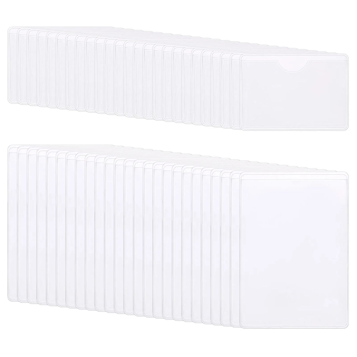 50pcs Clear Self-Adhesive Index Card Holders – PVC Label Pockets Adhesive Card Holders PLUSH