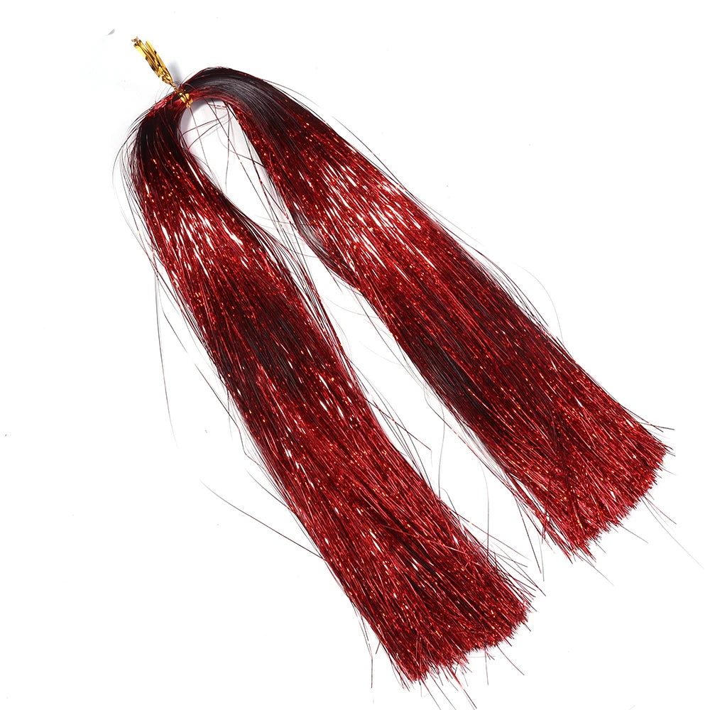 Iridescent Tinsel Icicle Garland 3000pcs – Christmas Decoration Christmas Tree Garland PLUSH Red