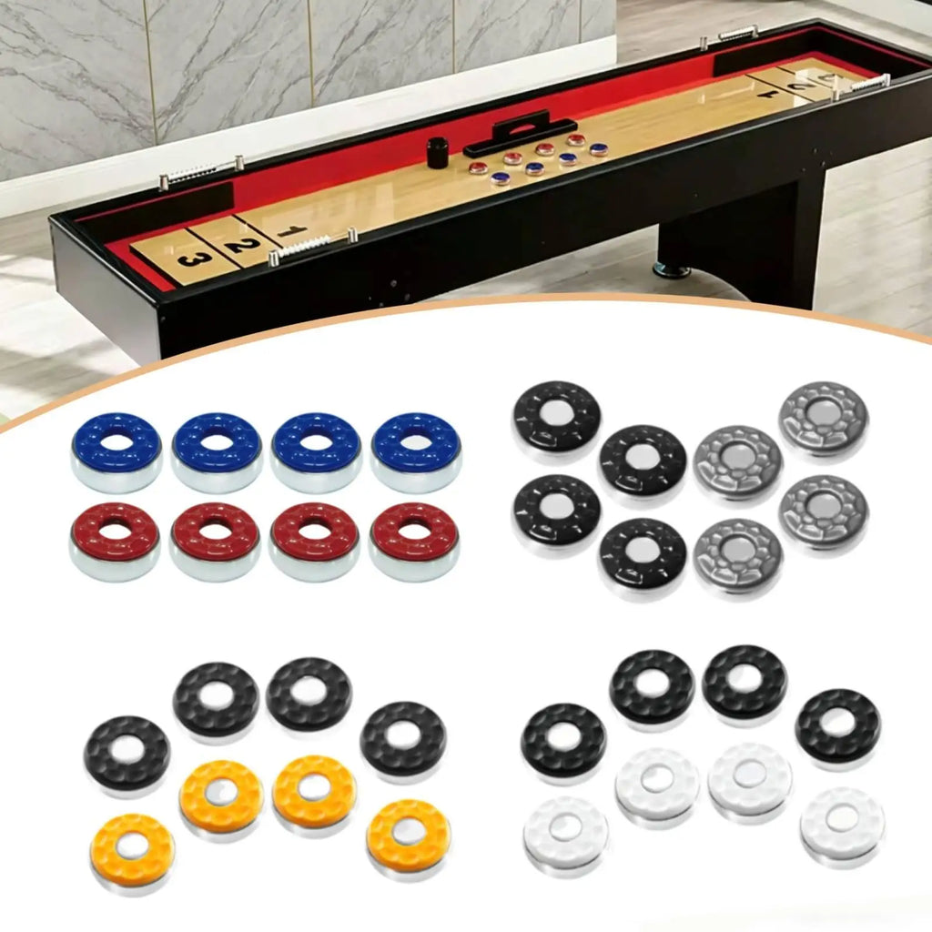 Mini Shuffleboard Pucks Set – 8pc Tabletop Game Accessories Shuffleboard Pucks Set PLUSH
