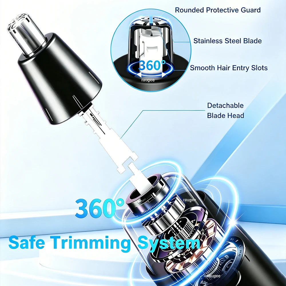 Raugee USB Rechargeable Electric Nose & Ear Hair Trimmer Electric Hair Trimmer PLUSH