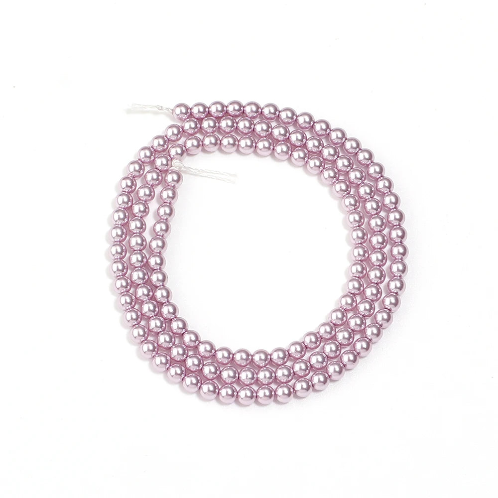 Purple Pearlescent Glass Spacer Beads 3–10mm | Imitation Pearl Glass Spacer Beads PLUSH 3mm