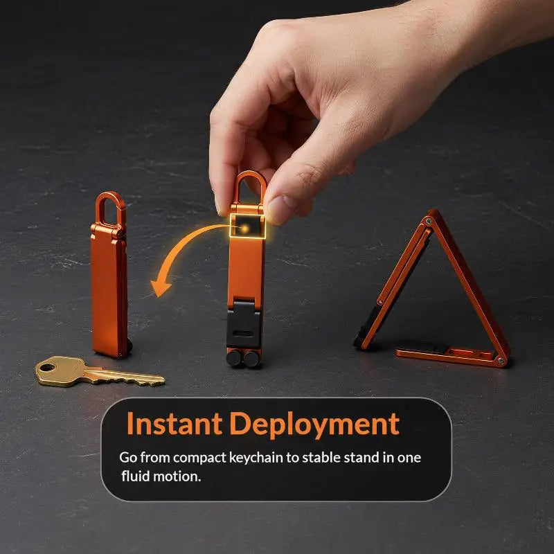 Mini Foldable Keychain Phone Stand – Multi-Angle Hands-Free Phone Stand PLUSH