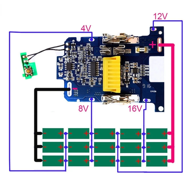 18V Li-Ion BMS PCB Protection Board for Makita BL1830 BL1860 Battery Protection Board PLUSH