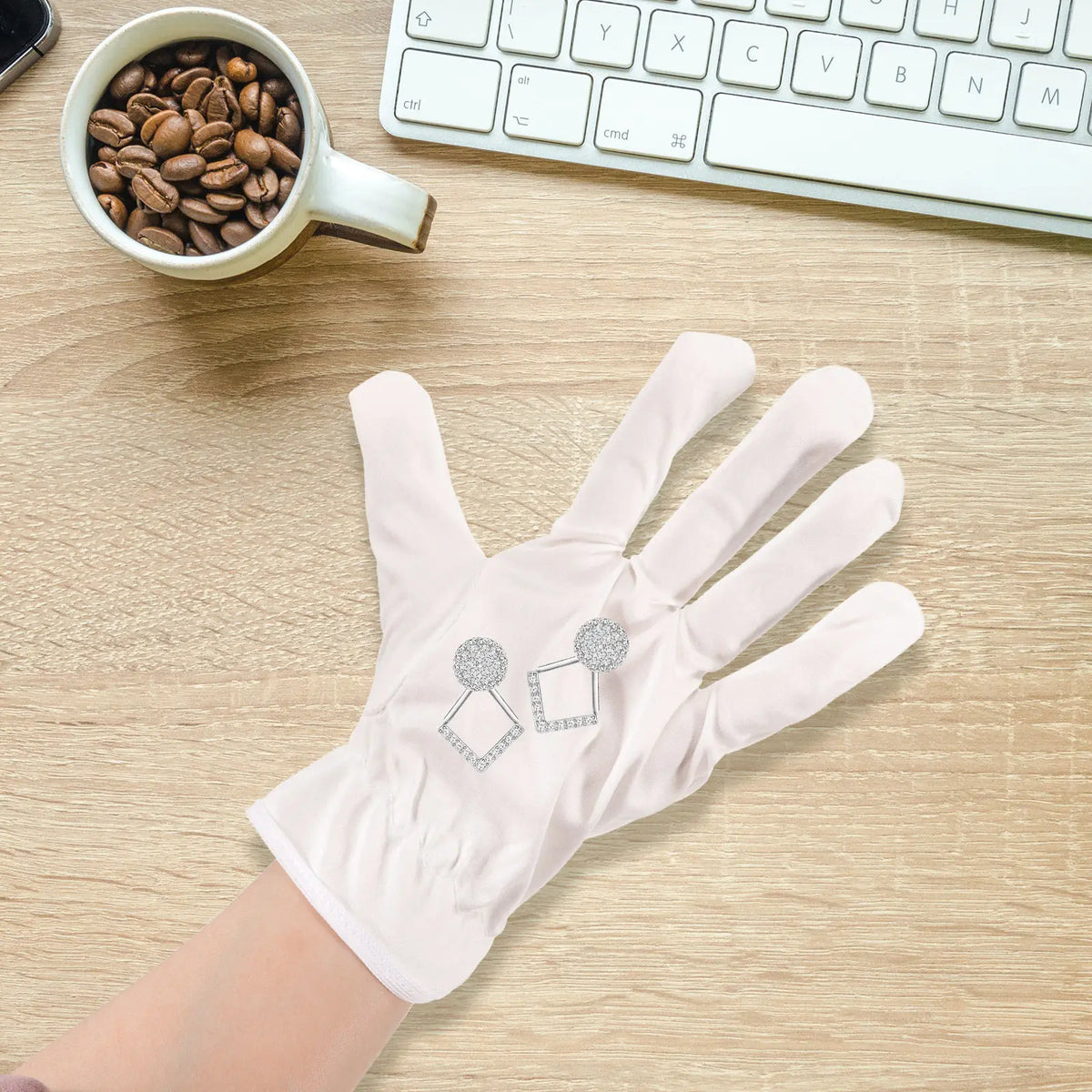6 Pairs Anti-Static Microfiber Gloves – Jewelry & Coin Handling Microfiber Work Gloves PLUSH