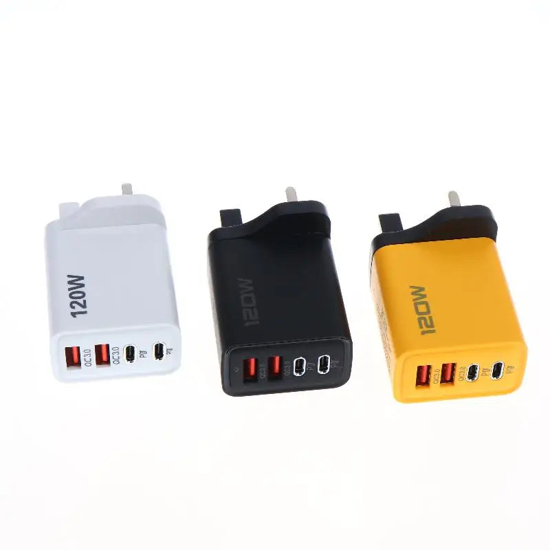 120W 4-Port USB-C Fast Charger Station | PD & QC 3.0 USB Charging Station PLUSH