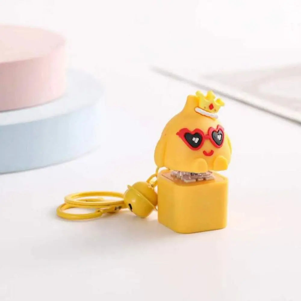Yellow Chick LED Luminous Keyboard Keychain – Colorful Light LED Novelty Keychain PLUSH